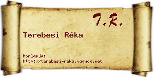 Terebesi Réka névjegykártya